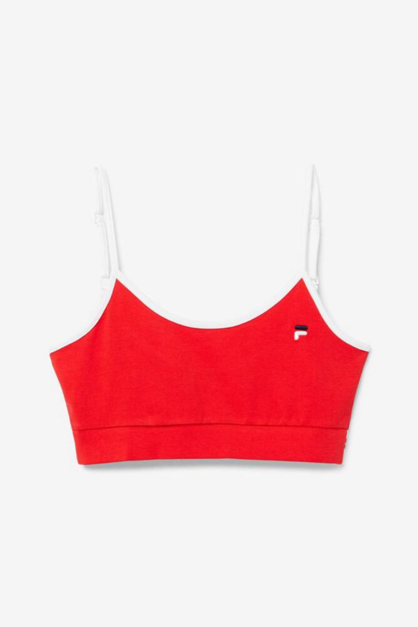 Fila Deeba Crop Women's Bras - Red/White/Navy,NZ 725-85126